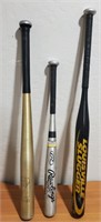(3) Aluminum Baseball Bats