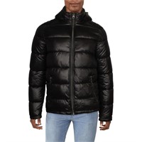 GUESS Men's Mid-weight Puffer Jacket With Removabl
