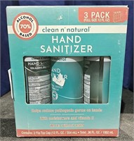 3 Pack Hand Sanitizer "Clean n' Natural"