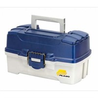 Plano 2-tray Blue Metallic/off White Tackle Box