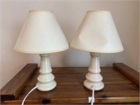 (2) CERAMIC TABLE LAMPS (16" TALL)
