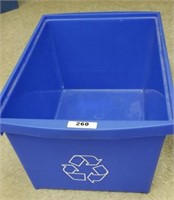 Blue Recycle Bin 12" x 18" x 8 1/2" H