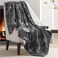 Codi Soft Oversize Heated Throw Blanket  Marble Gr