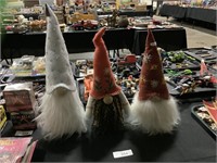 3 Decorative Gnome Figures.