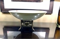 Decorative Ceramic Bowl on Stand