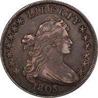 $1 1803 SMALL 3. PCGS XF40 CAC