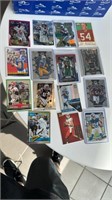 15 Cards Football Lot: Zach Evans, Jeren Hall, ED