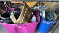 One tote full of miscellaneous gardening items,