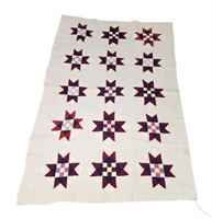 DOLLY MADISON'S STAR PIECED CHILD'S QUILT