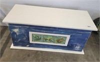 PAINTED PINE DECORATIVE TRUNK