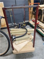 Rolling Cart with Scrap Wood