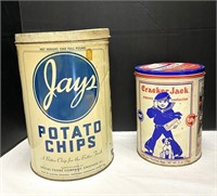 Cracker Jack & Potato Chip Cans