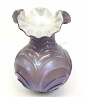 Fenton Lavender Opalescent Cased Glass Vase