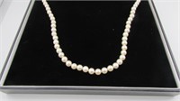 VINTAGE 14K GOLD MIKIMOTO PEARL NECKLACE 18"