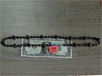 Black Plastic Bead Necklace