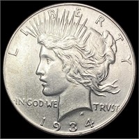 1934 Silver Peace Dollar CLOSELY UNCIRCULATED