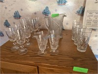 Crystal Beverage Set - Pitcher & Glasses