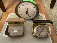 Vintage Travel Folding Alarm Clocks