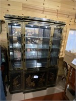 OUTSTANDING JAPANESE CHINA CABINET 54" w 6ft tall