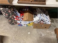 Hangers and Trash Can