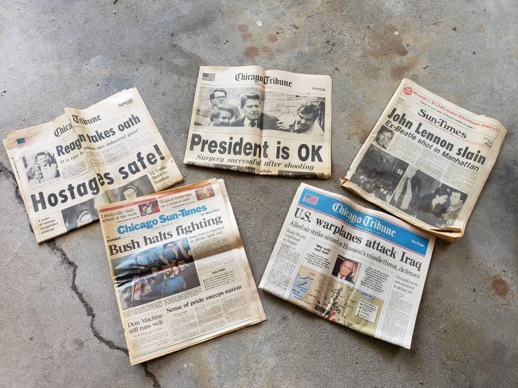 (5) Historical Event Newspapers