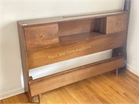 Full size bookcase headboard bed