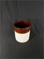 Vintage Stoneware Brown/White Crock