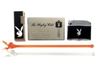 Playboy Club Card, Bunny Lighters, Swizzle Sticks