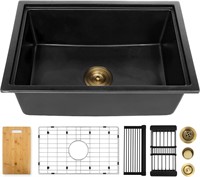 $239  25-Inch Black Undermount Kitchen Sink CS-261
