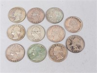 11 - 1954 Silver Washington Quarters