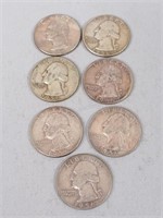 7 - 1955 & 1956 Silver Washington Quarters