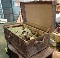 MILITARY TRUNK W/ CONTENTS