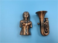 Tuba lighter and a nude woman lighter