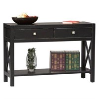 Anna Collection Console Table, Antique Black