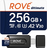 $40  ROVE Ultimate Micro SD Card 256GB with Reader