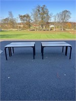 (4) Tables with Metal Leg Bases