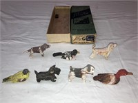 Vintage/Antique Handcarved Birds/Dogs/Box WG