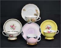 4 pcs Vintage Tea Cups & Saucers