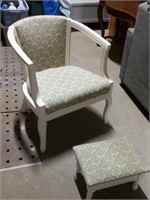 Antique Chair & Foot Stool