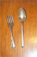 Vintage Child's Fork and Spoon