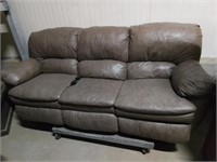 Dual Reclining Leather Couch