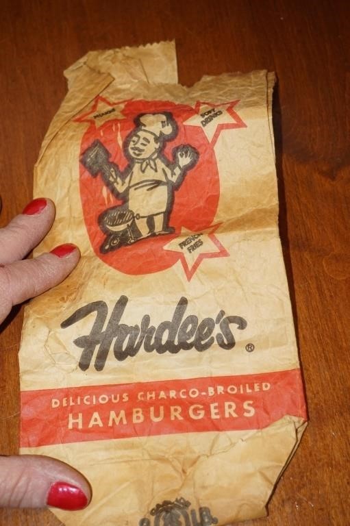 1960 Hardees First Bag