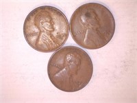 Lincoln Head Cent 1941-S (3 coins)