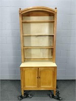 Two Piece Solid Wood Server W/ Hutch Top