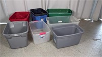 (9) Mix Plastic Storage Tote