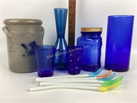 Cobalt Blue Glassware, Blue Glass Vases, Rockdale