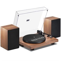 Vinyl Record Player Turntable with Speakers...
