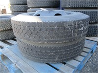 Set of (2) Toyo Tires 10R22.5 14 P.R.