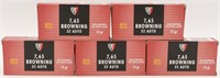 250 Rounds Of Fiocchi 7.65 Browning (.32)