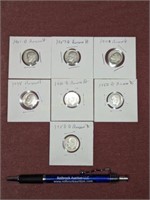 (7) Mercury Dimes: 1957, 1952, 1951, 1948,